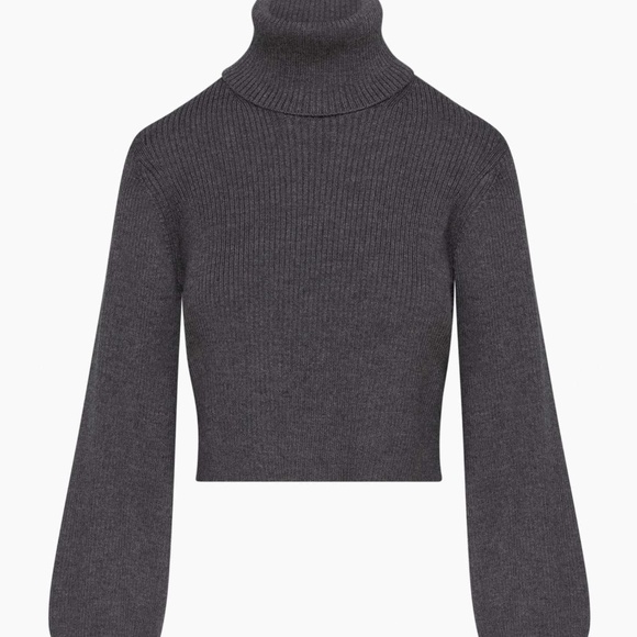 Aritzia Wilfred⎜REBECCA TURTLENECK⎜HEATHER PEPPERCORN GREY - Picture 6 of 16